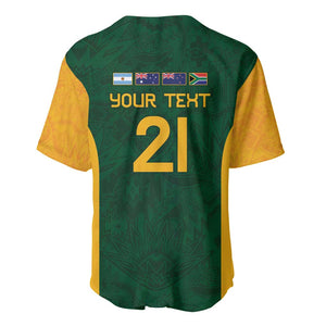South Africa Rugby Custom Baseball Jersey Glory Be To Springboks - African Pride