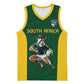 South Africa Rugby Custom Basketball Jersey Glory Be To Springboks LT9