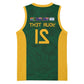 South Africa Rugby Custom Basketball Jersey Glory Be To Springboks - African Pride