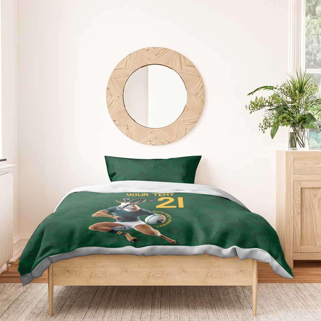 South Africa Rugby Custom Bedding Set Glory Be To Springboks - African Pride