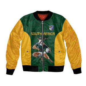 South Africa Rugby Custom Bomber Jacket Glory Be To Springboks - African Pride