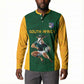 South Africa Rugby Custom Button Sweatshirt Glory Be To Springboks