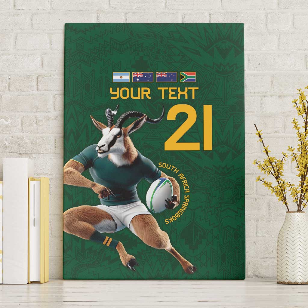South Africa Rugby Custom Canvas Wall Art Glory Be To Springboks - African Pride