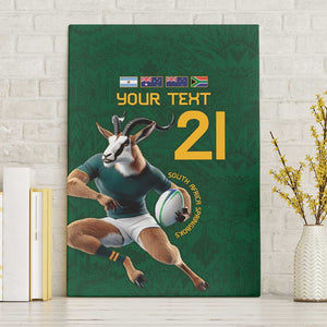 South Africa Rugby Custom Canvas Wall Art Glory Be To Springboks - African Pride