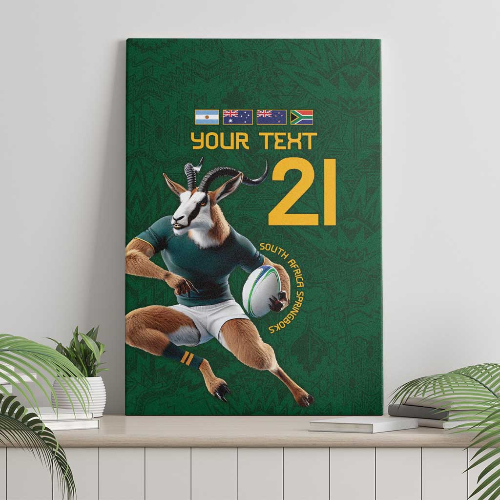 South Africa Rugby Custom Canvas Wall Art Glory Be To Springboks - African Pride