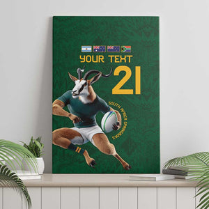 South Africa Rugby Custom Canvas Wall Art Glory Be To Springboks - African Pride