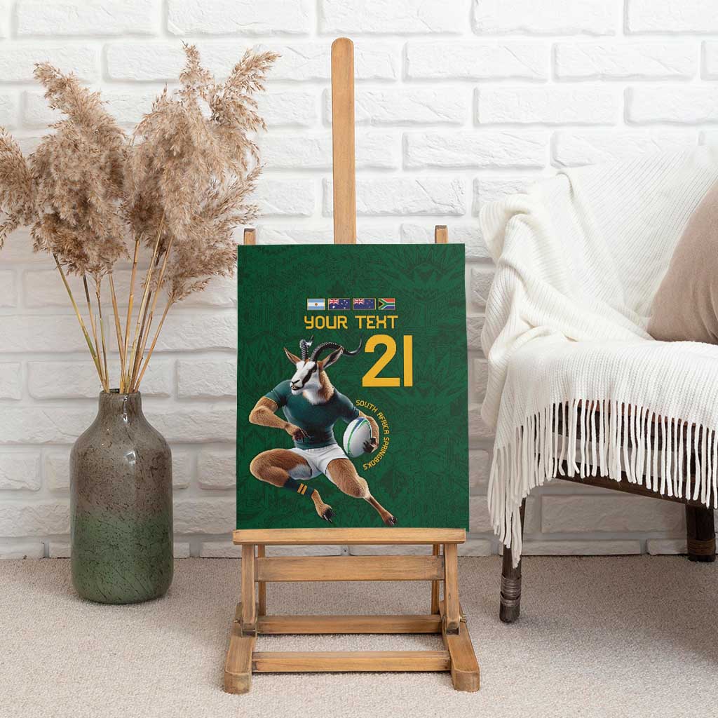 South Africa Rugby Custom Canvas Wall Art Glory Be To Springboks - African Pride