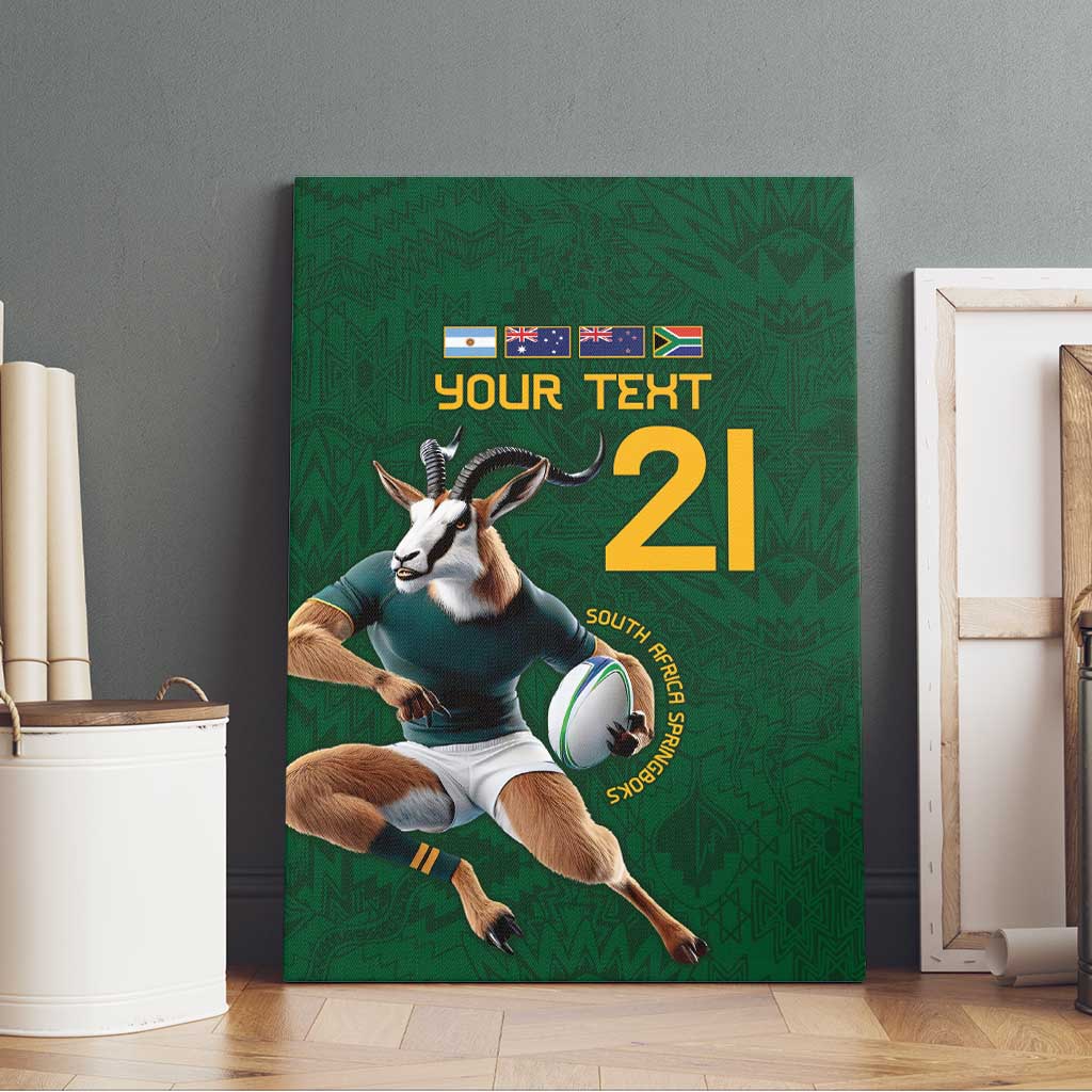 South Africa Rugby Custom Canvas Wall Art Glory Be To Springboks - African Pride