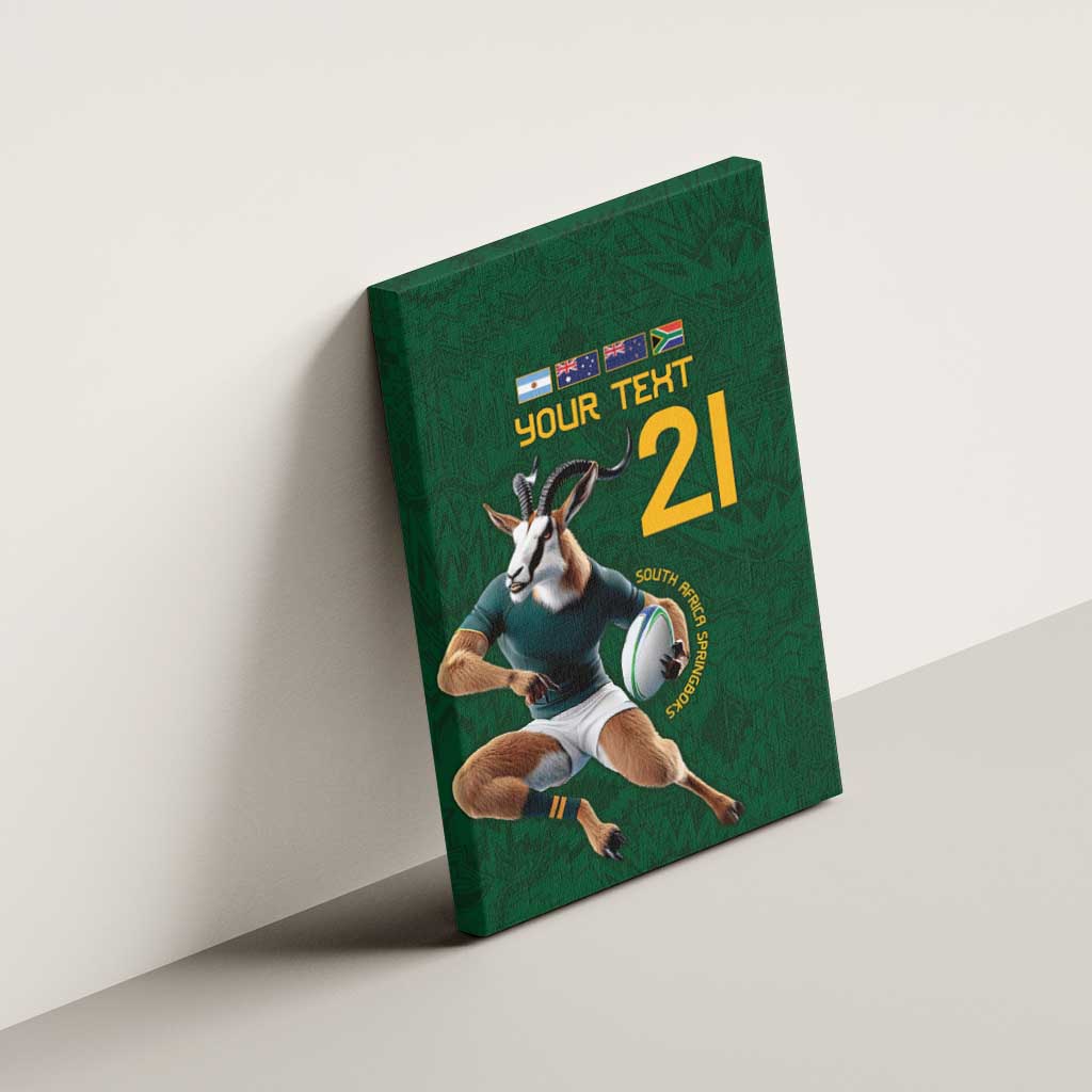 South Africa Rugby Custom Canvas Wall Art Glory Be To Springboks - African Pride