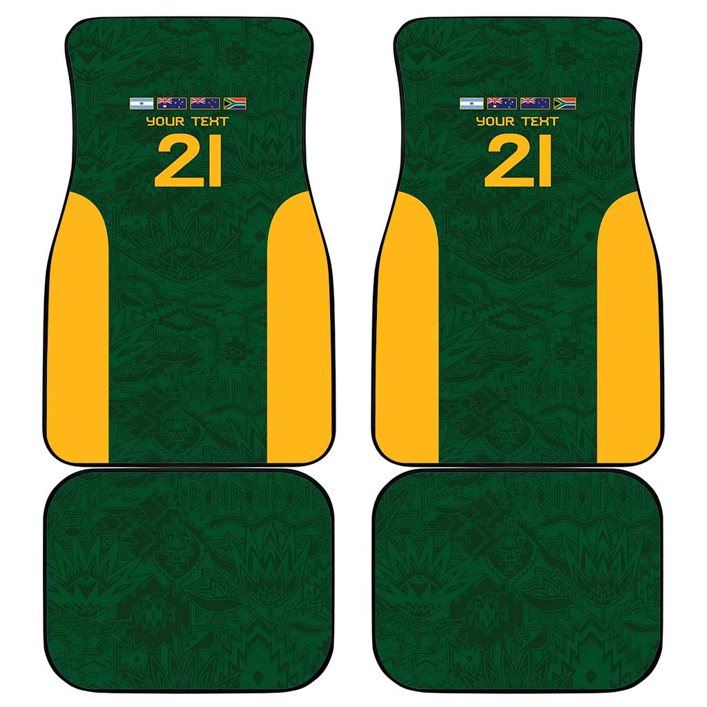 South Africa Rugby Custom Car Mats Glory Be To Springboks - African Pride
