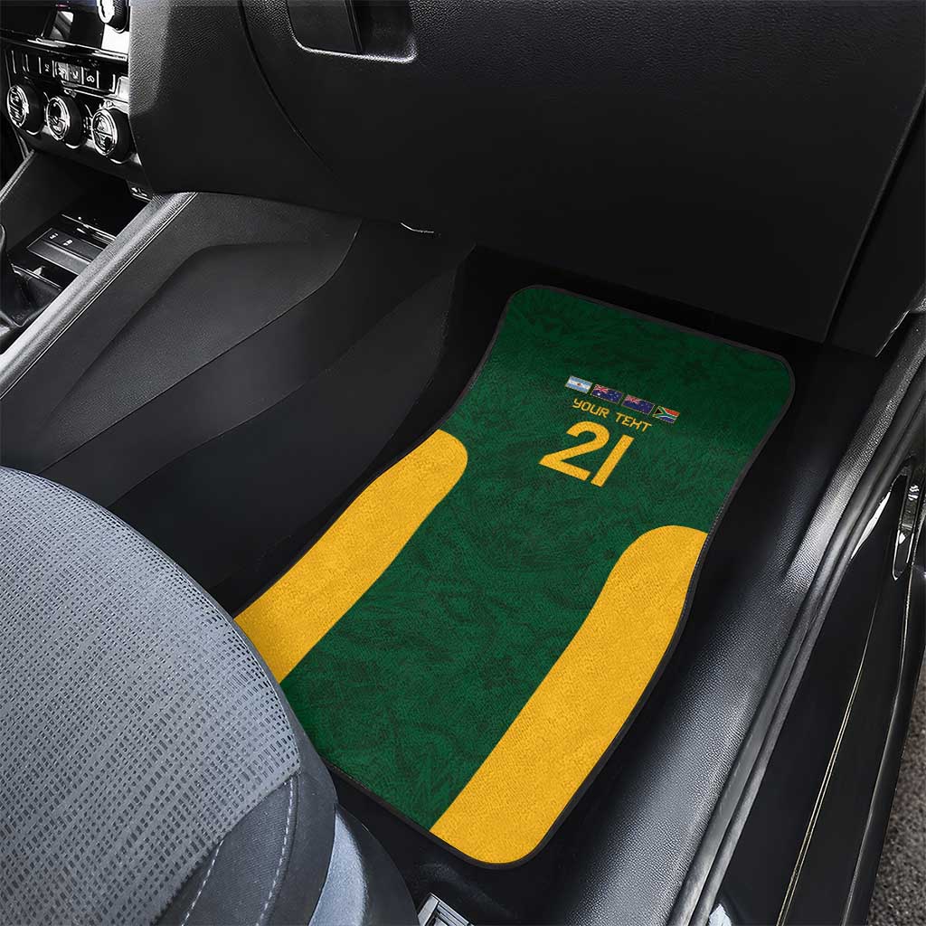 South Africa Rugby Custom Car Mats Glory Be To Springboks - African Pride