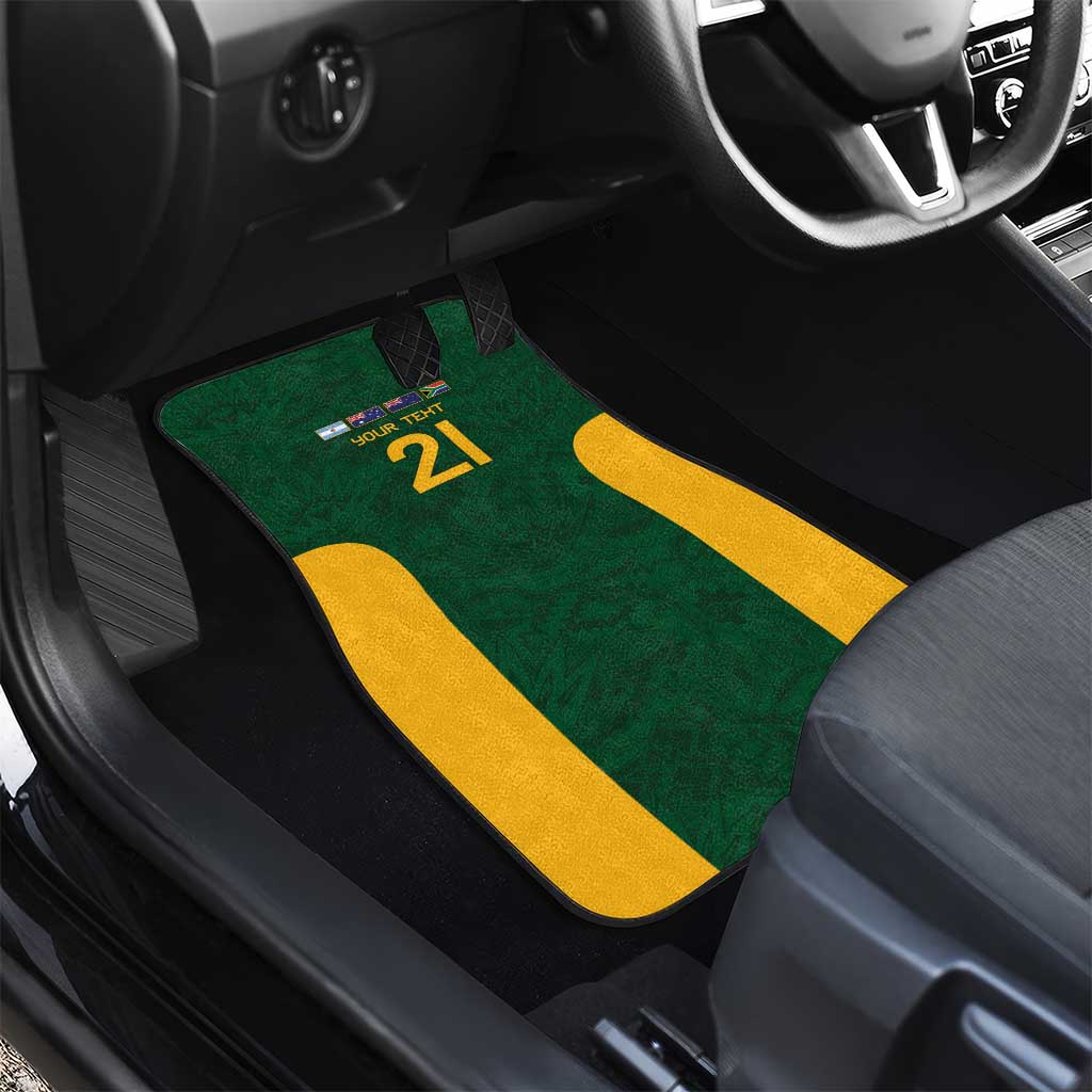 South Africa Rugby Custom Car Mats Glory Be To Springboks - African Pride