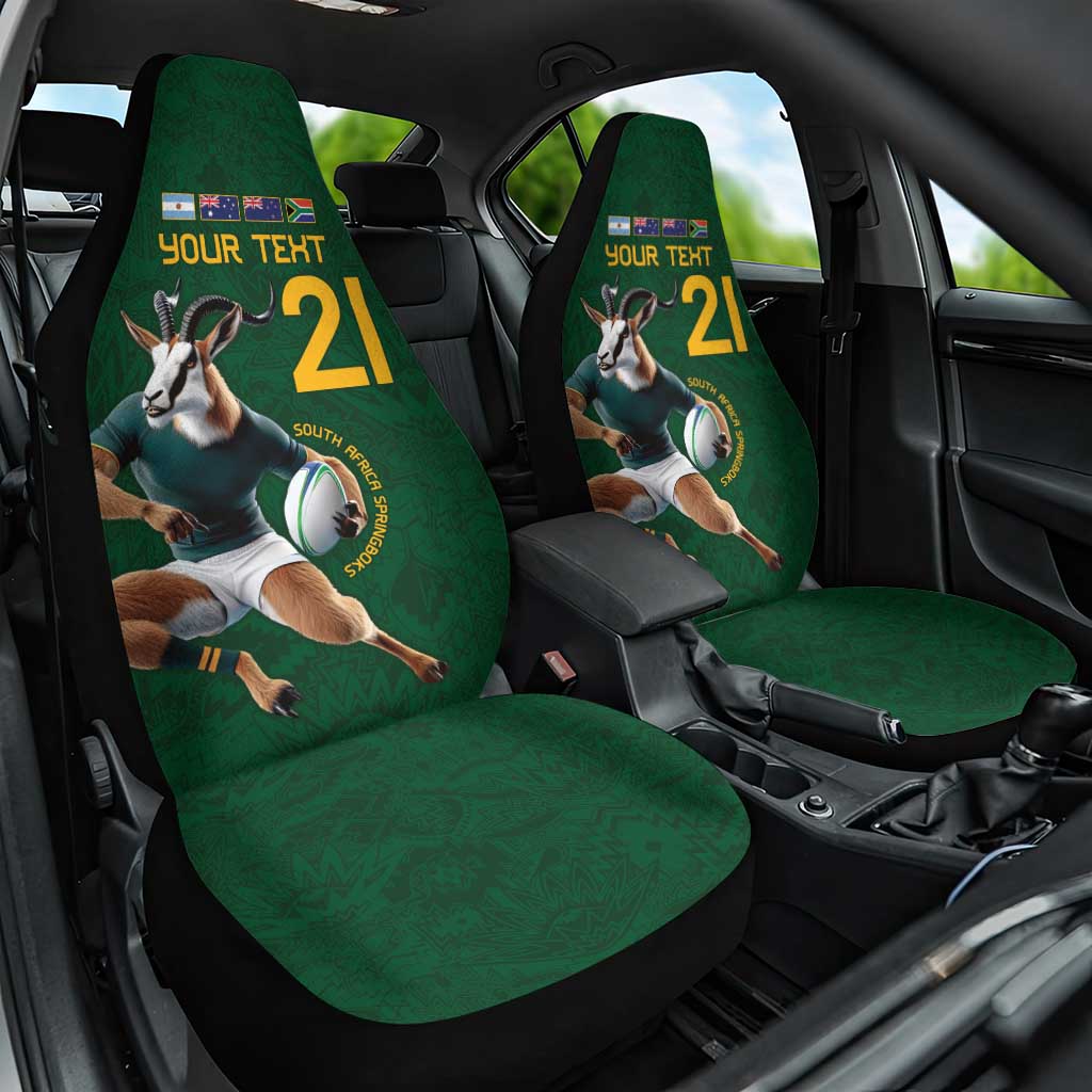 South Africa Rugby Custom Car Seat Cover Glory Be To Springboks - African Pride