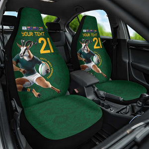 South Africa Rugby Custom Car Seat Cover Glory Be To Springboks - African Pride
