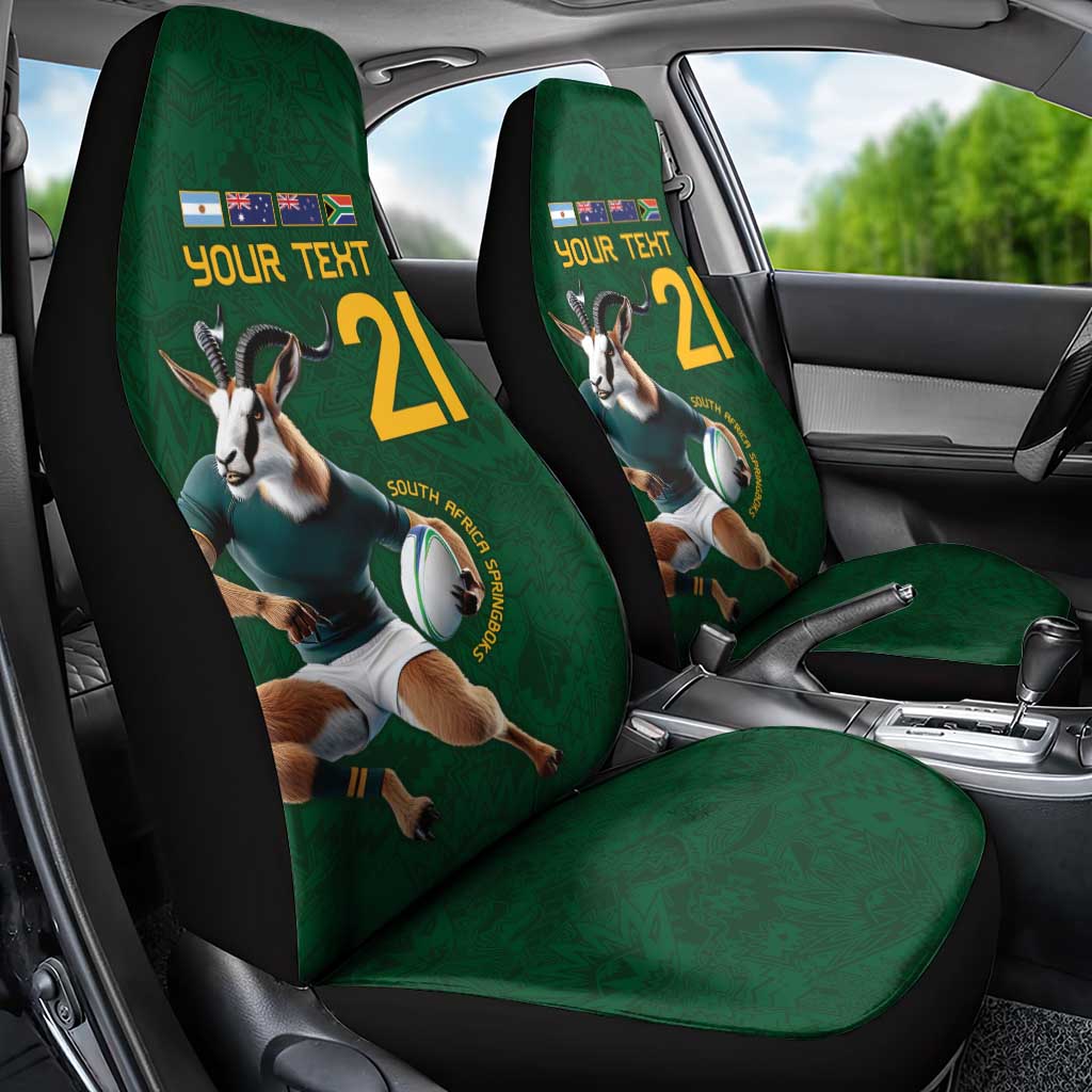 South Africa Rugby Custom Car Seat Cover Glory Be To Springboks - African Pride