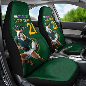 South Africa Rugby Custom Car Seat Cover Glory Be To Springboks - African Pride