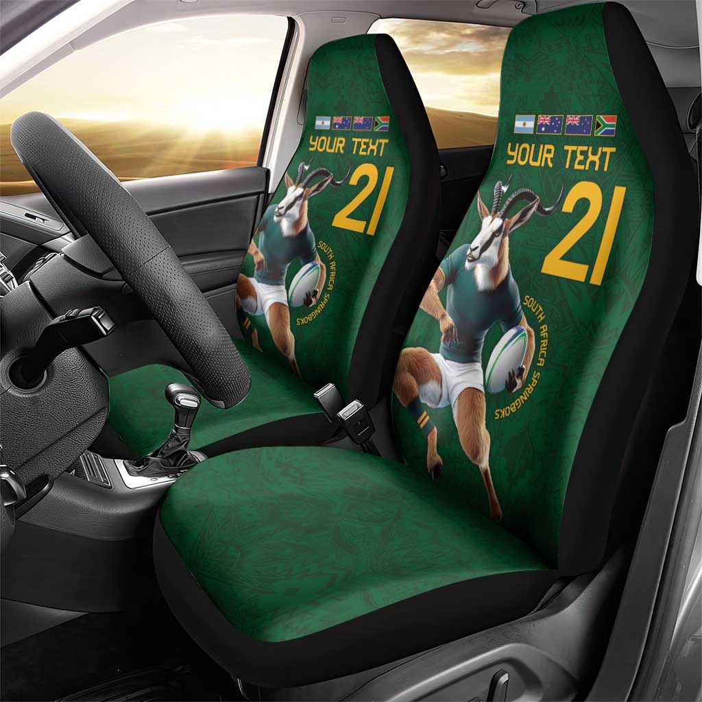 South Africa Rugby Custom Car Seat Cover Glory Be To Springboks - African Pride