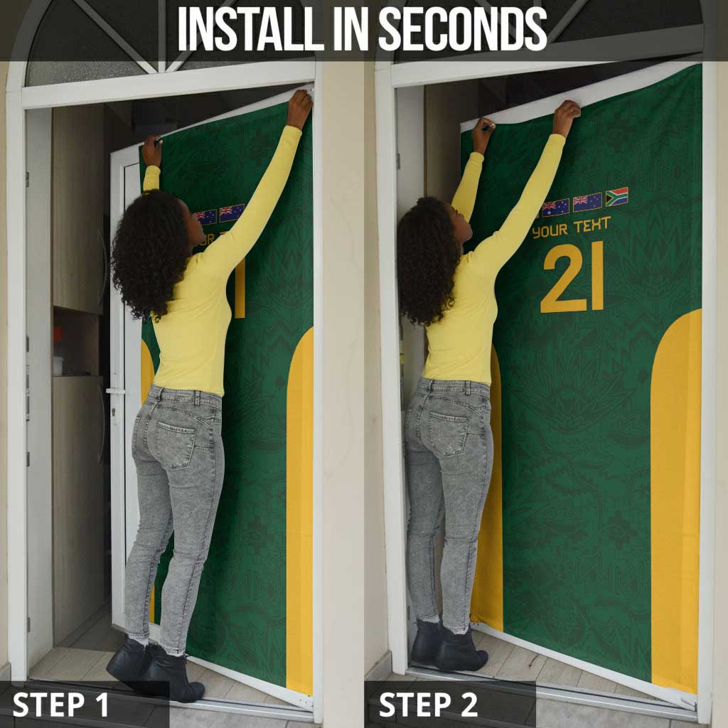 South Africa Rugby Custom Door Cover Glory Be To Springboks