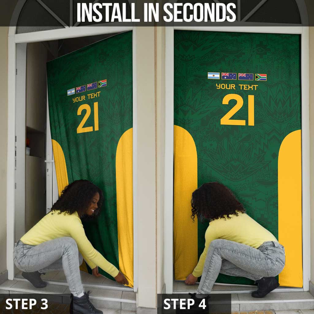 South Africa Rugby Custom Door Cover Glory Be To Springboks