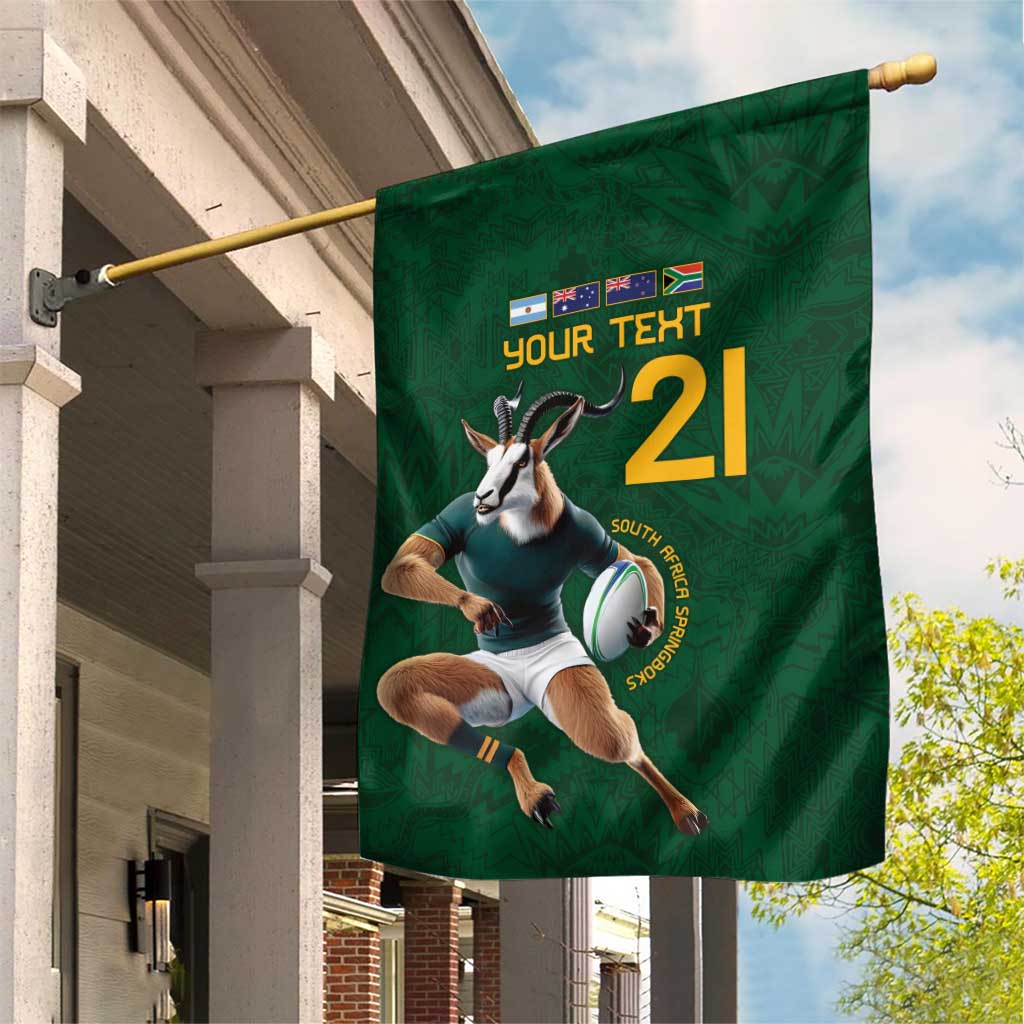 South Africa Rugby Custom Garden Flag Glory Be To Springboks - African Pride