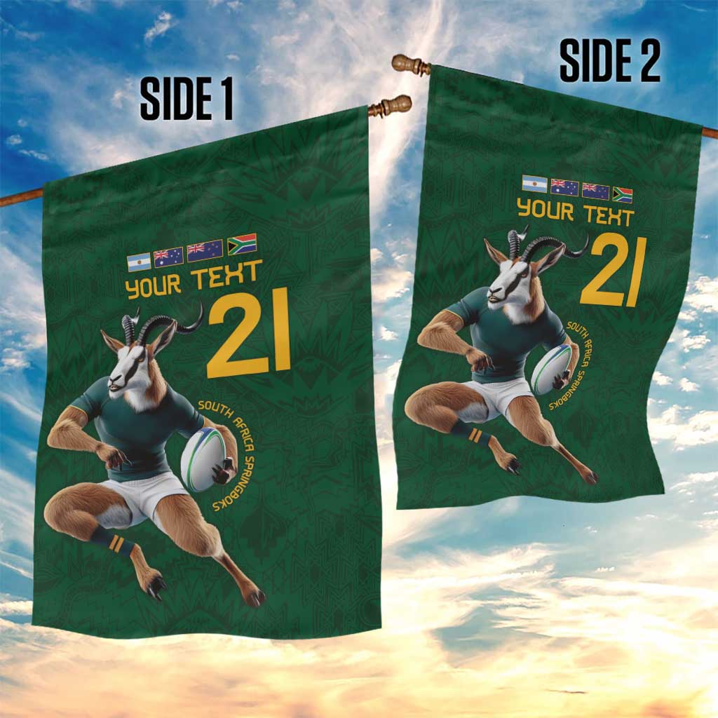 South Africa Rugby Custom Garden Flag Glory Be To Springboks - African Pride