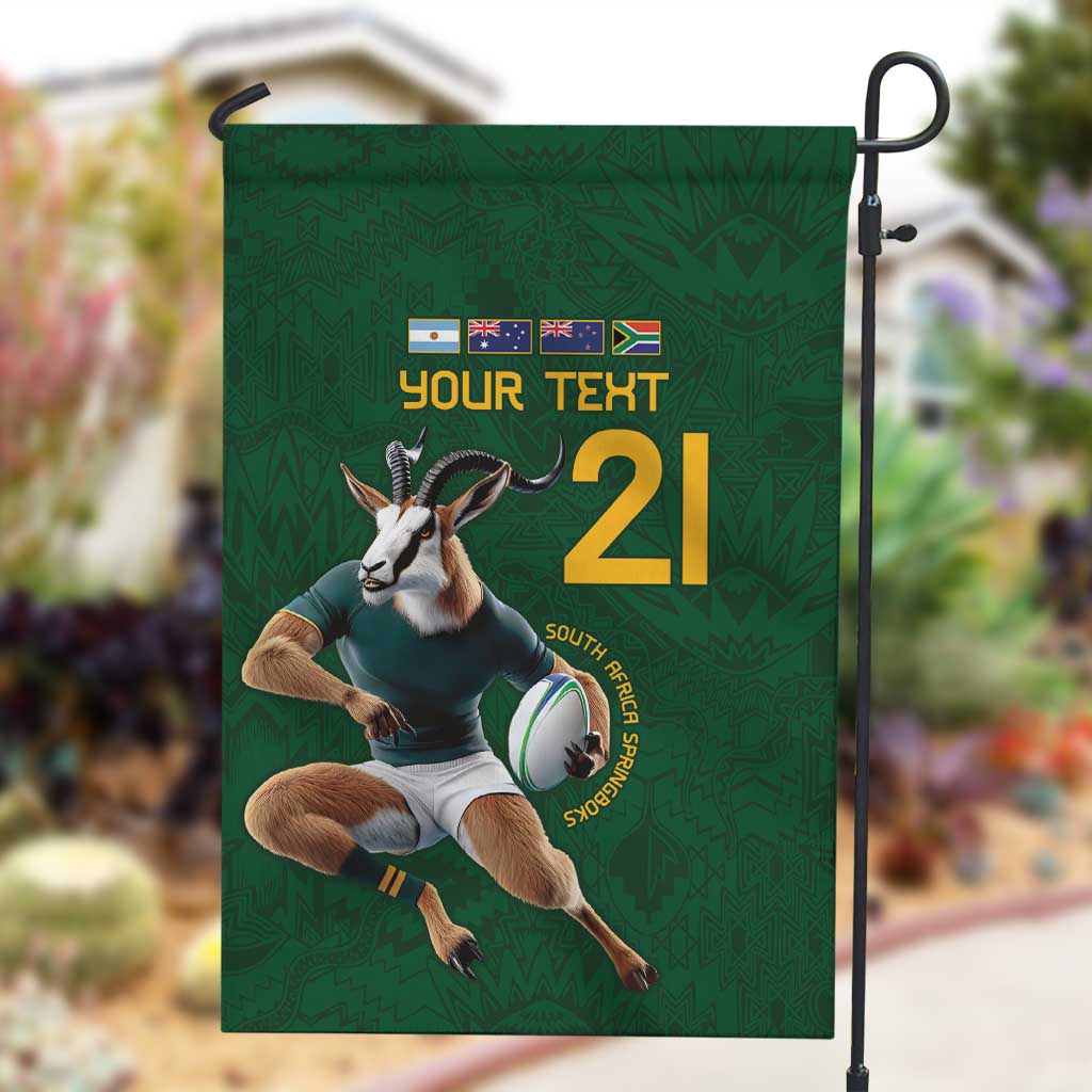 South Africa Rugby Custom Garden Flag Glory Be To Springboks - African Pride