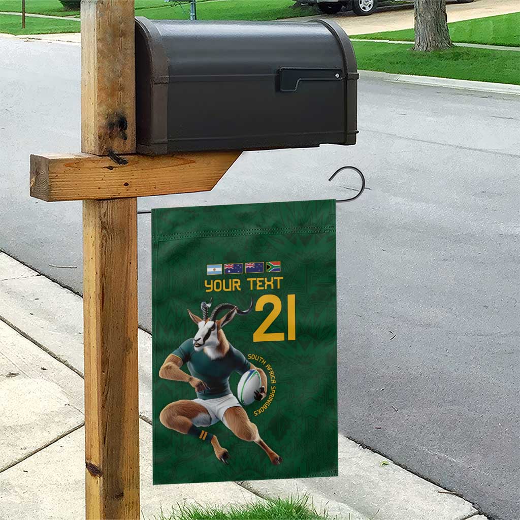 South Africa Rugby Custom Garden Flag Glory Be To Springboks - African Pride