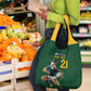 South Africa Rugby Custom Grocery Bag Glory Be To Springboks - African Pride