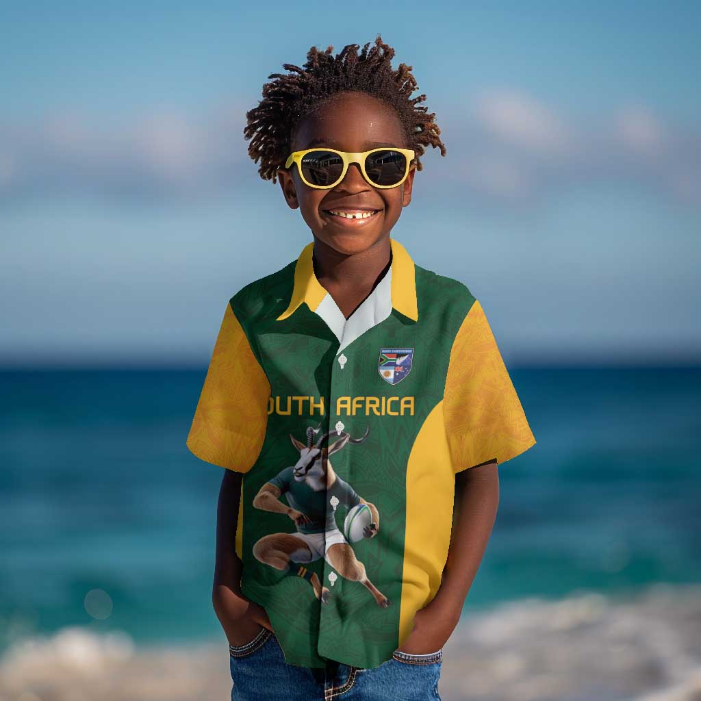 South Africa Rugby Custom Kid Hawaiian Shirt Glory Be To Springboks - African Pride