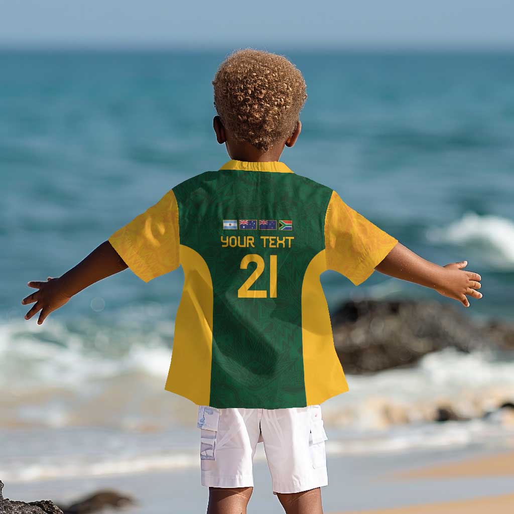 South Africa Rugby Custom Kid Hawaiian Shirt Glory Be To Springboks - African Pride