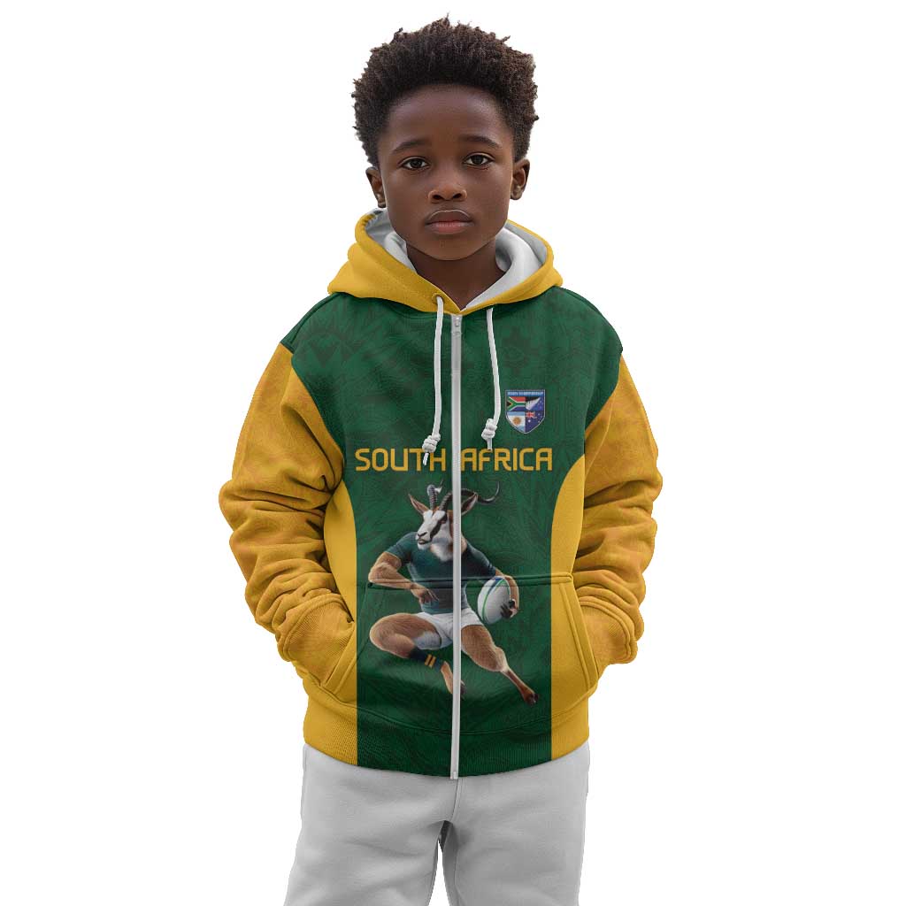 South Africa Rugby Custom Kid Hoodie Glory Be To Springboks - African Pride