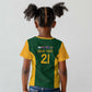 South Africa Rugby Custom Kid T shirt Glory Be To Springboks - African Pride
