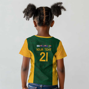 South Africa Rugby Custom Kid T shirt Glory Be To Springboks - African Pride