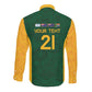 South Africa Rugby Custom Long Sleeve Button Shirt Glory Be To Springboks - African Pride