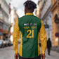 South Africa Rugby Custom Long Sleeve Button Shirt Glory Be To Springboks - African Pride