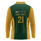 South Africa Rugby Custom Long Sleeve Polo Shirt Glory Be To Springboks - African Pride