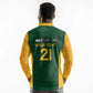 South Africa Rugby Custom Long Sleeve Polo Shirt Glory Be To Springboks - African Pride