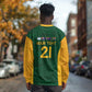 South Africa Rugby Custom Long Sleeve Shirt Glory Be To Springboks - African Pride