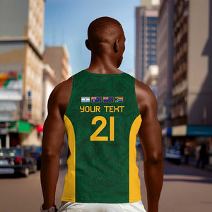 South Africa Rugby Custom Men Tank Top Glory Be To Springboks - African Pride