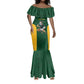 South Africa Rugby Custom Mermaid Dress Glory Be To Springboks - African Pride