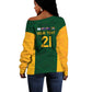 South Africa Rugby Custom Off Shoulder Sweater Glory Be To Springboks - African Pride