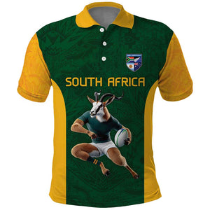 South Africa Rugby Custom Polo Shirt Glory Be To Springboks - African Pride