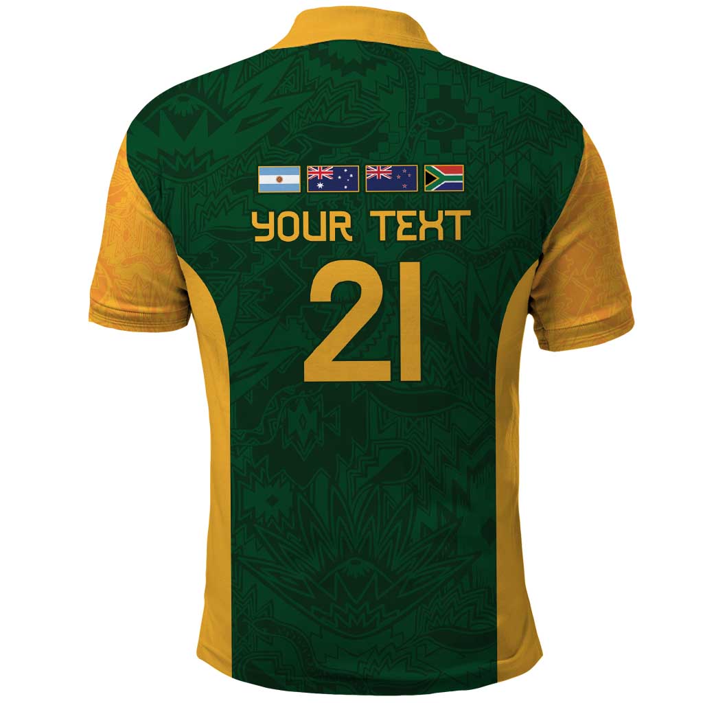 South Africa Rugby Custom Polo Shirt Glory Be To Springboks - African Pride