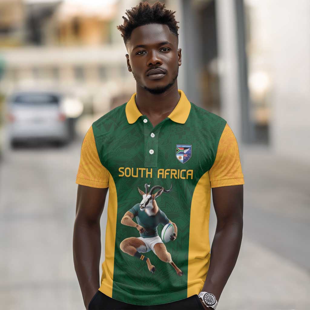 South Africa Rugby Custom Polo Shirt Glory Be To Springboks - African Pride