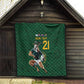 South Africa Rugby Custom Quilt Glory Be To Springboks - African Pride