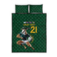 South Africa Rugby Custom Quilt Bed Set Glory Be To Springboks - African Pride