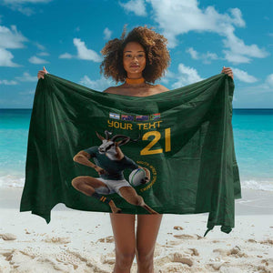 South Africa Rugby Custom Sarong Glory Be To Springboks - African Pride