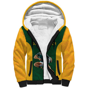 South Africa Rugby Custom Sherpa Hoodie Glory Be To Springboks - African Pride