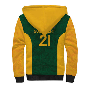 South Africa Rugby Custom Sherpa Hoodie Glory Be To Springboks - African Pride