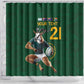 South Africa Rugby Custom Shower Curtain Glory Be To Springboks - African Pride